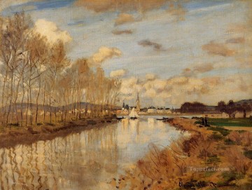  visto Pintura - Argenteuil visto desde el brazo pequeño del SenaClaude Monet Paisajes río